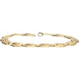 Schakelarmband geelgoud - 14 kt.Zonder sluiting. L: 18 cm. Gewicht: 6,5 gram.Bracelet yellow