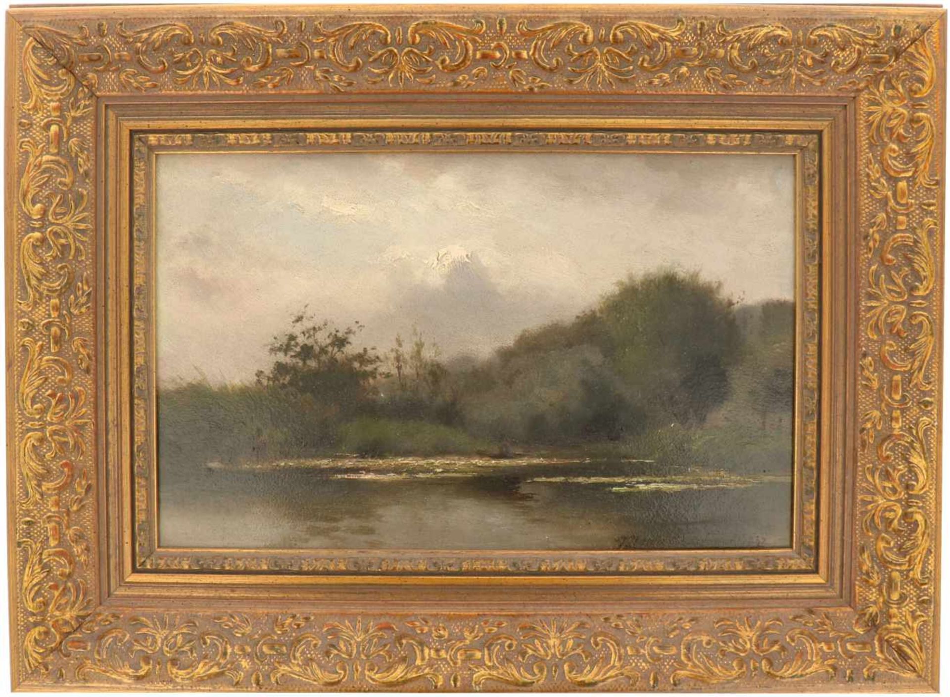 Jan Zeeuw van der Laan (Overschie 1832-1892 Rotterdam).Landschap. Olieverf op doek. Gesigneerd en - Bild 2 aus 3