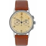 Omega 27CHRO Chronograph 2381 - Herenhorloge - Handopwindbaar - ca. 1939.Staat: Zeer goed -