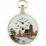 Zakhorloge (ankergang) voor de Chinese markt - Herenzakhorloge - Handopwindbaar - 1815.Staat: Goed -