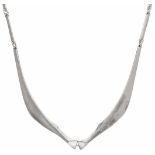 Lapponia 'Bellatrix' design collier zilver - 925/1000.Designer Zoltan Popovits. L: 40 cm. Gewicht: