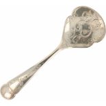 Pasteischep zilver.Biedermeier gedecoreerd model in gelobde vorm. Nederland, 's-Gravenhage, G. L. J.