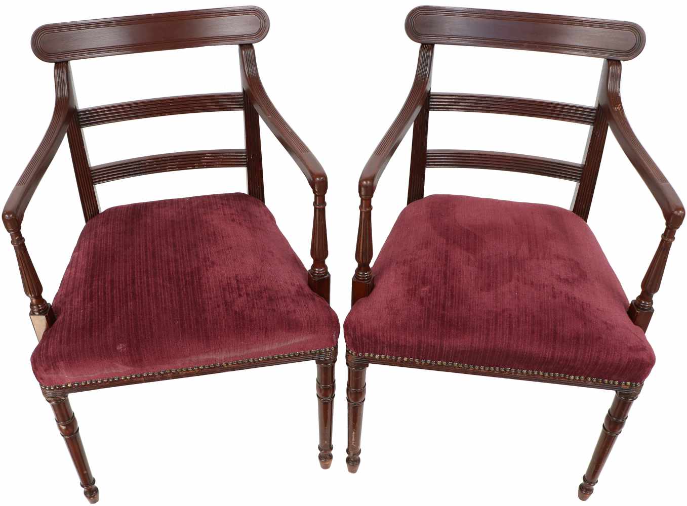 zurückgezogenA set of four chairs and a round table. Regency period style, 20th century. - Image 3 of 4