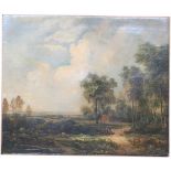 Johann Matthias Jansen (Potsdam 1751-1794 Koningsbergen, Du.).Hollands landschap met zandpad.