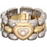 Chopard Happy Diamonds flexibele schakel ring geelgoud/staal, ca. 0.02 ct. diamant - 18 kt.1