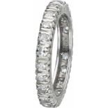 Alliance ring witgoud, ca. 0.48 ct. diamant - 18 kt.24 Briljant en single cut geslepen diamanten (