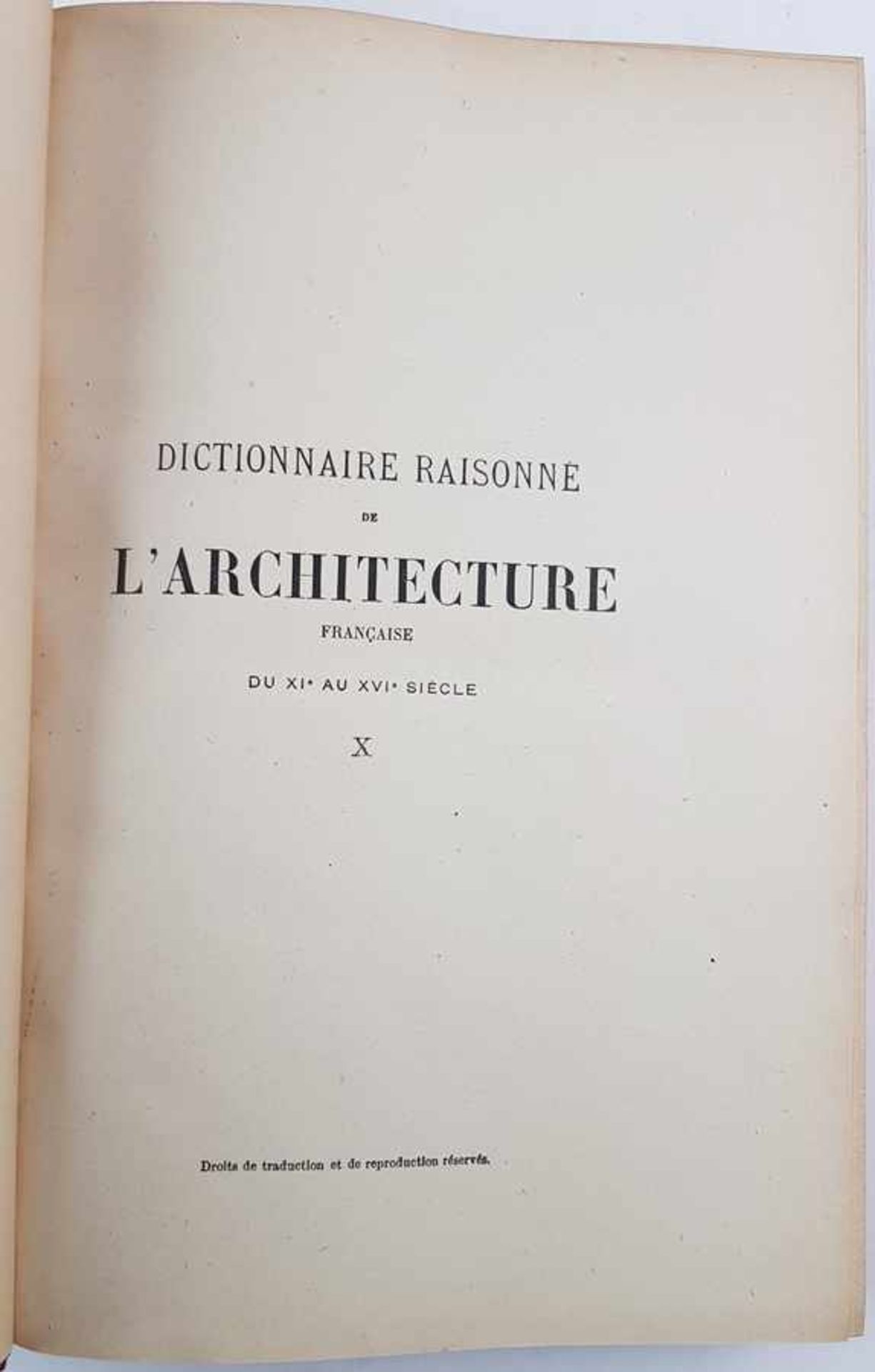 (Boeken) (Kunst) E. Viollet-Le-Duc - Dictionnaire Raisonne de L' Architecture Francaise E. Viollet- - Bild 13 aus 14