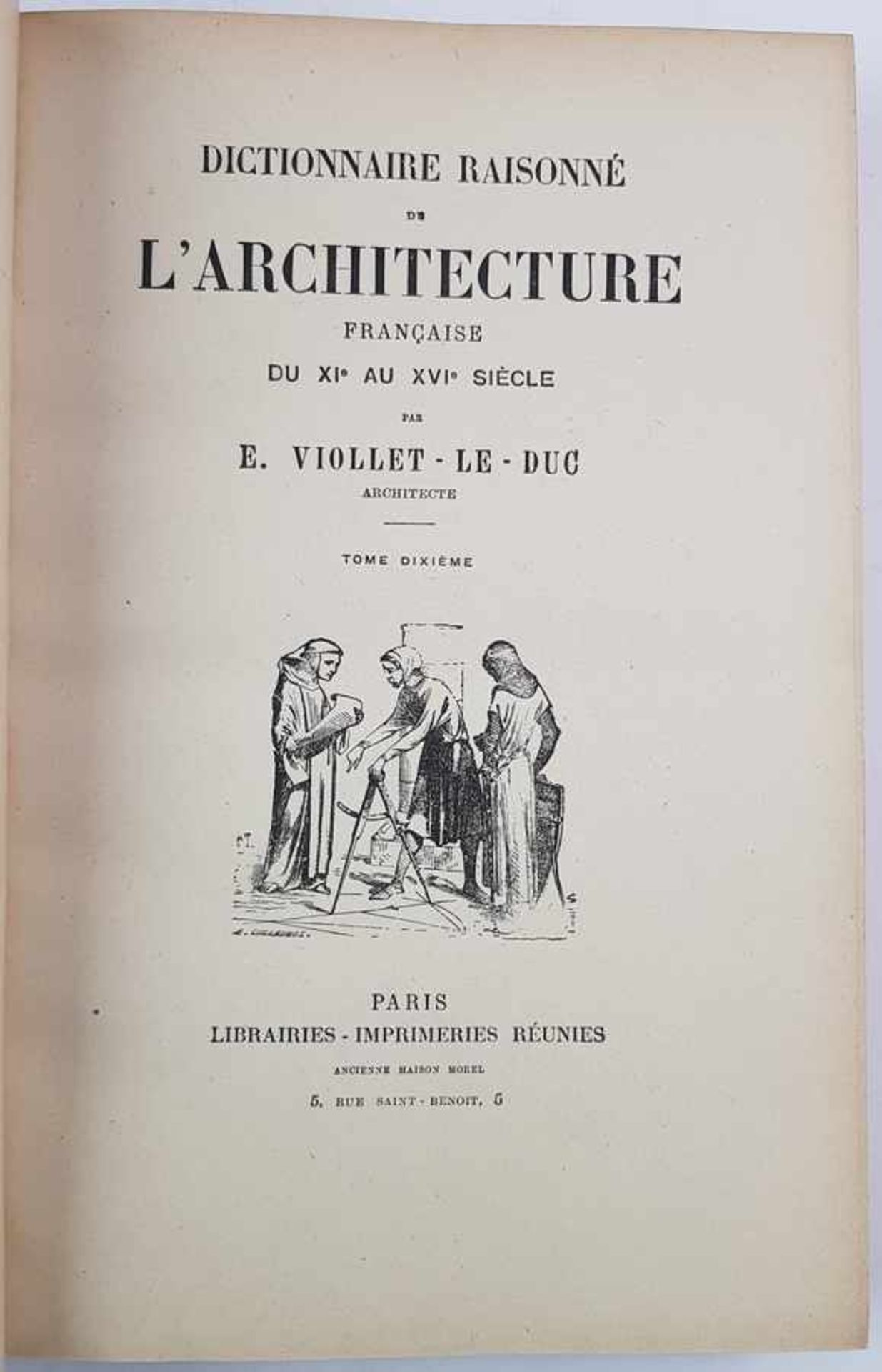 (Boeken) (Kunst) E. Viollet-Le-Duc - Dictionnaire Raisonne de L' Architecture Francaise E. Viollet- - Bild 3 aus 14
