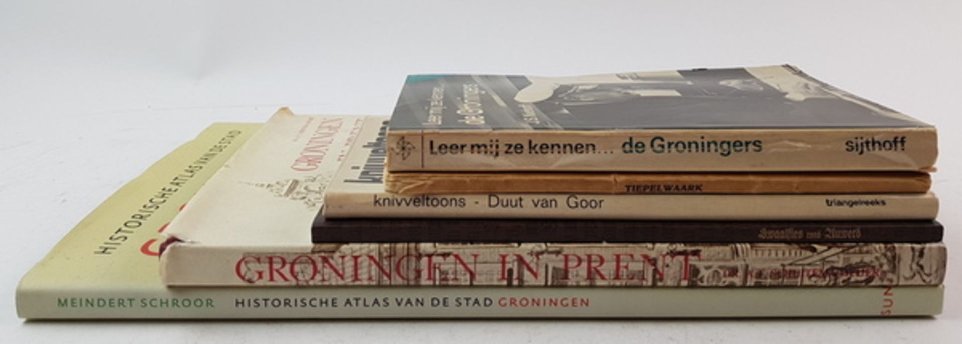 (Boeken) (Groningana) Meindert Schroor - Historische Atlas van de stad Groningen + 5