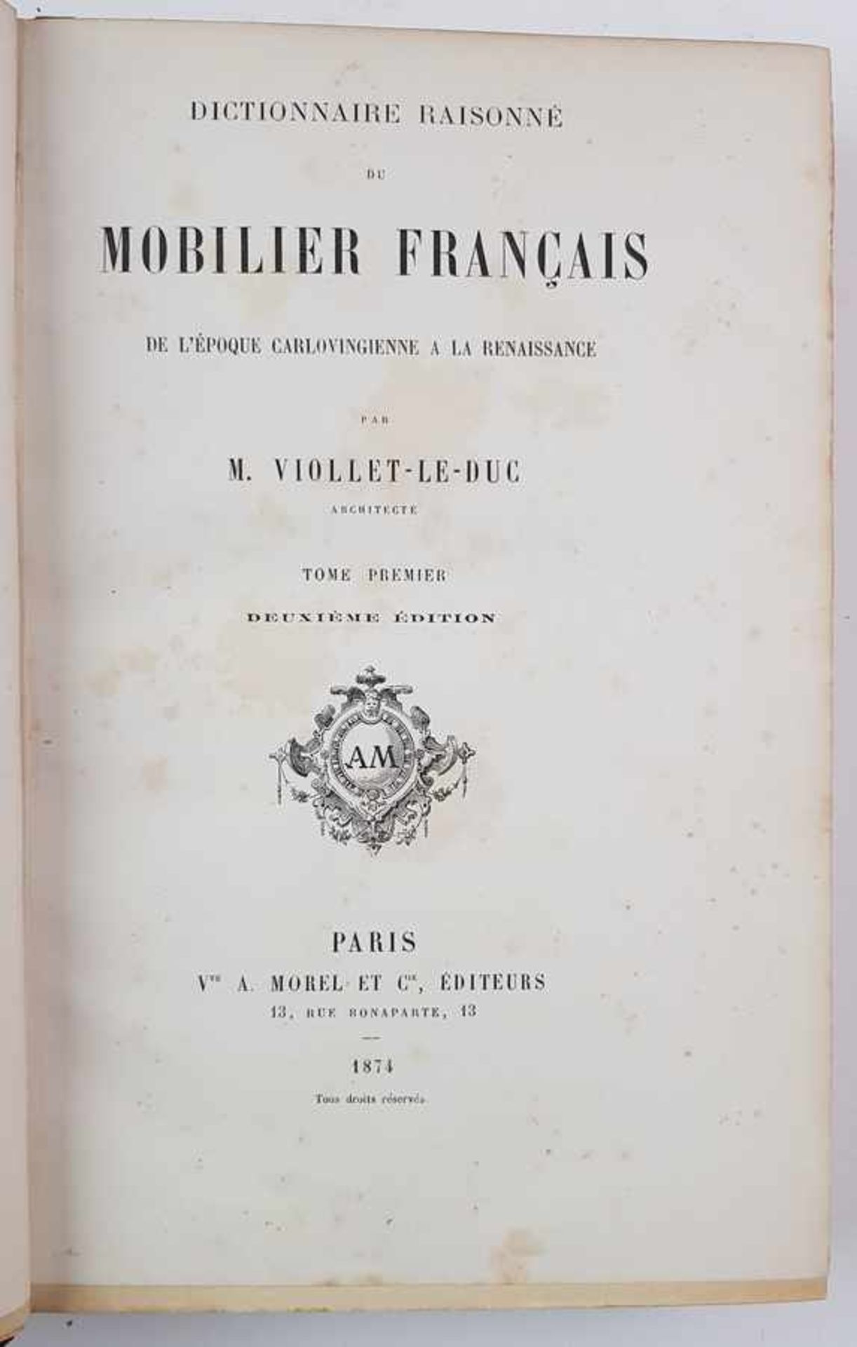 (Boeken) (Geschiedenis) M. Viollet-Le-Duc - Dictionnaire Raisonne du Mobilier FrancaisM. Viollet- - Bild 14 aus 17