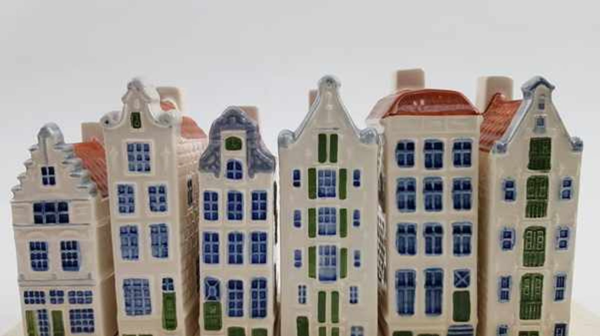 (Design) Aardewerk miniatuurhuisjes Prinsengracht, Royal Goedewaagen, eind 20 eeuwAardewerk - Bild 7 aus 8