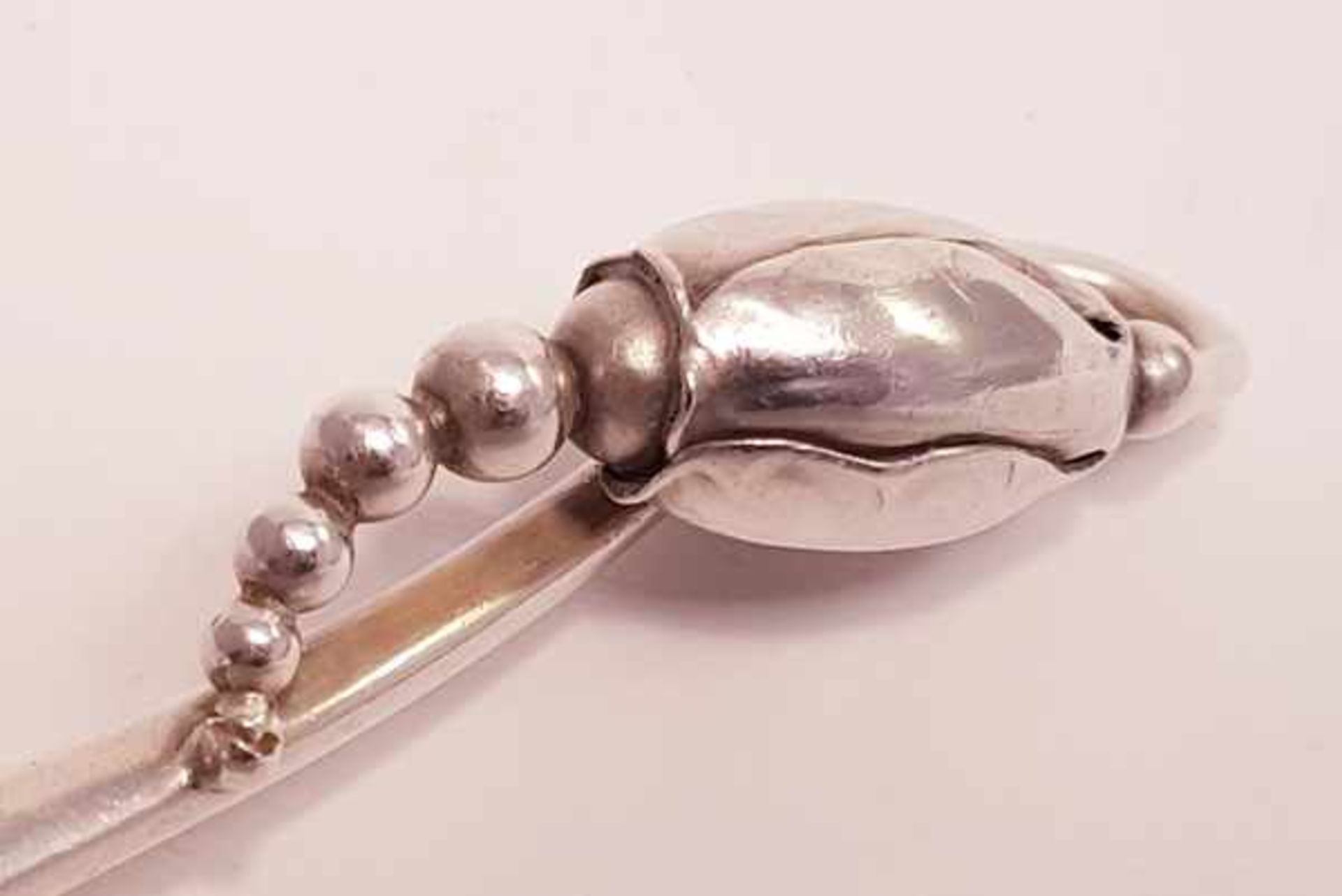 (Design) Zilveren serveerlepel model Blossom, ontwerp Georg Jensen. Denemarken ca. 1930.Zilveren - Bild 10 aus 12