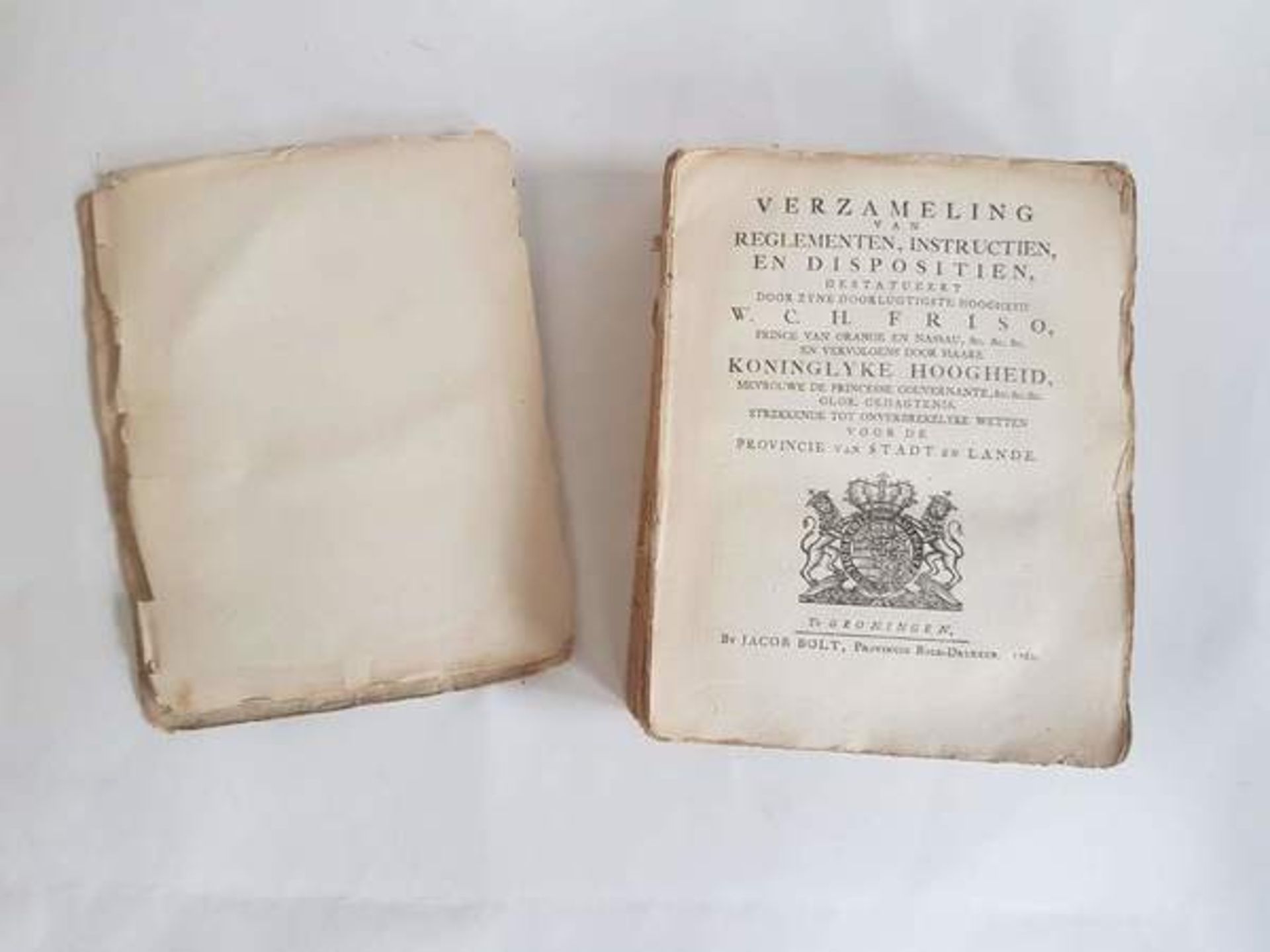 (Boeken) (Boeken) Verzameling van reglementen, instructien en dispositienGestatueert door zijne - Bild 3 aus 6