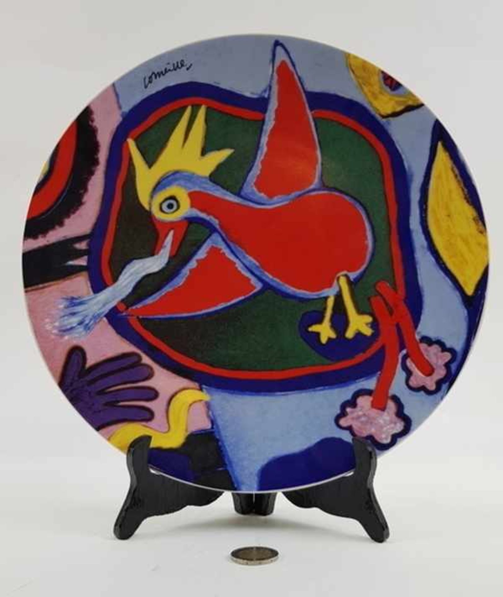 (Design) Porseleinen bord ''Vuurvogel'' van Corneille, 21e eeuwPorseleinen bord ''Vuurvogel'' van - Bild 3 aus 5