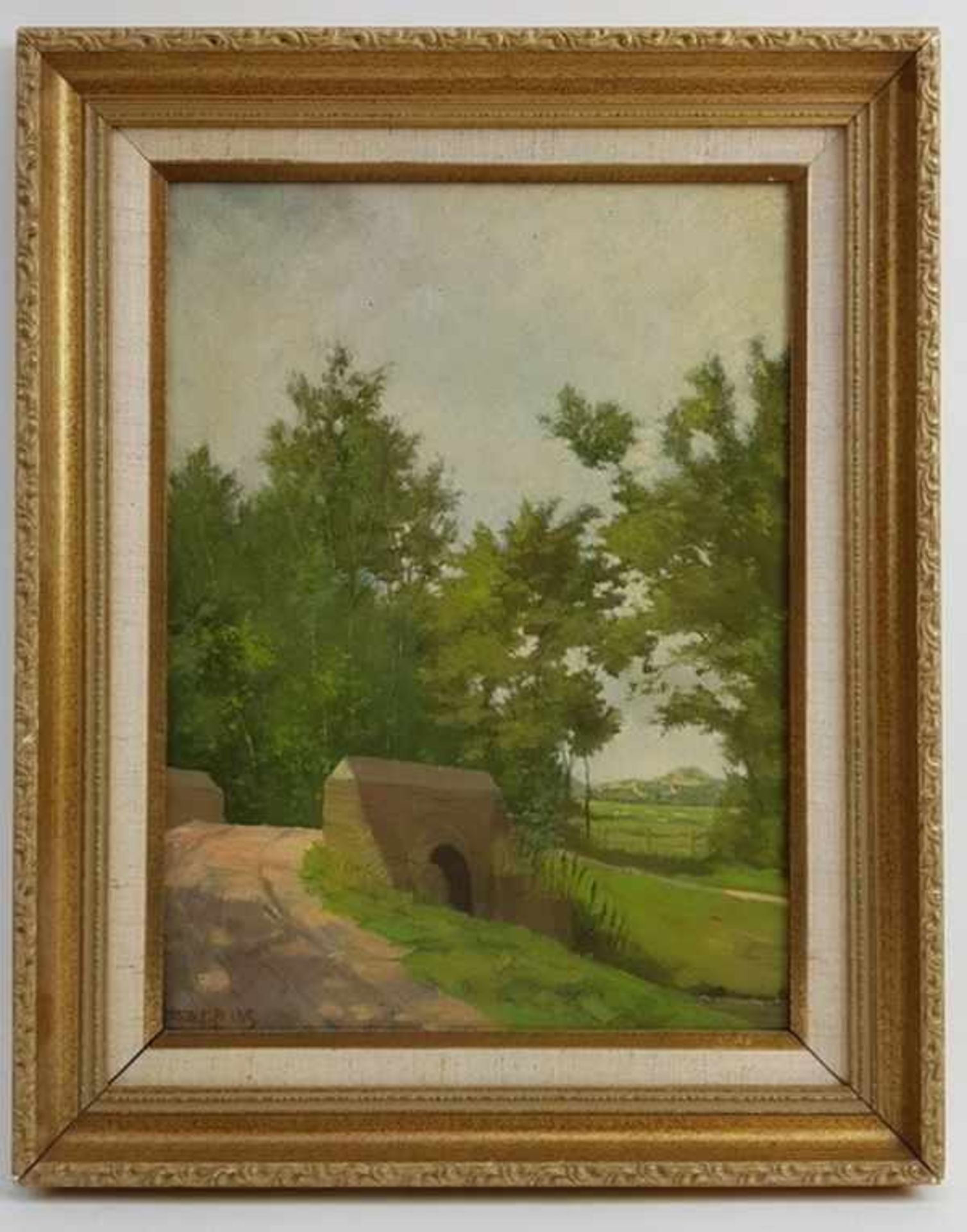 (Kunst) Schilderij, olieverf op paneel, Jacob. E. Paans, Haagse school, ca. 1900Schilderij, olieverf