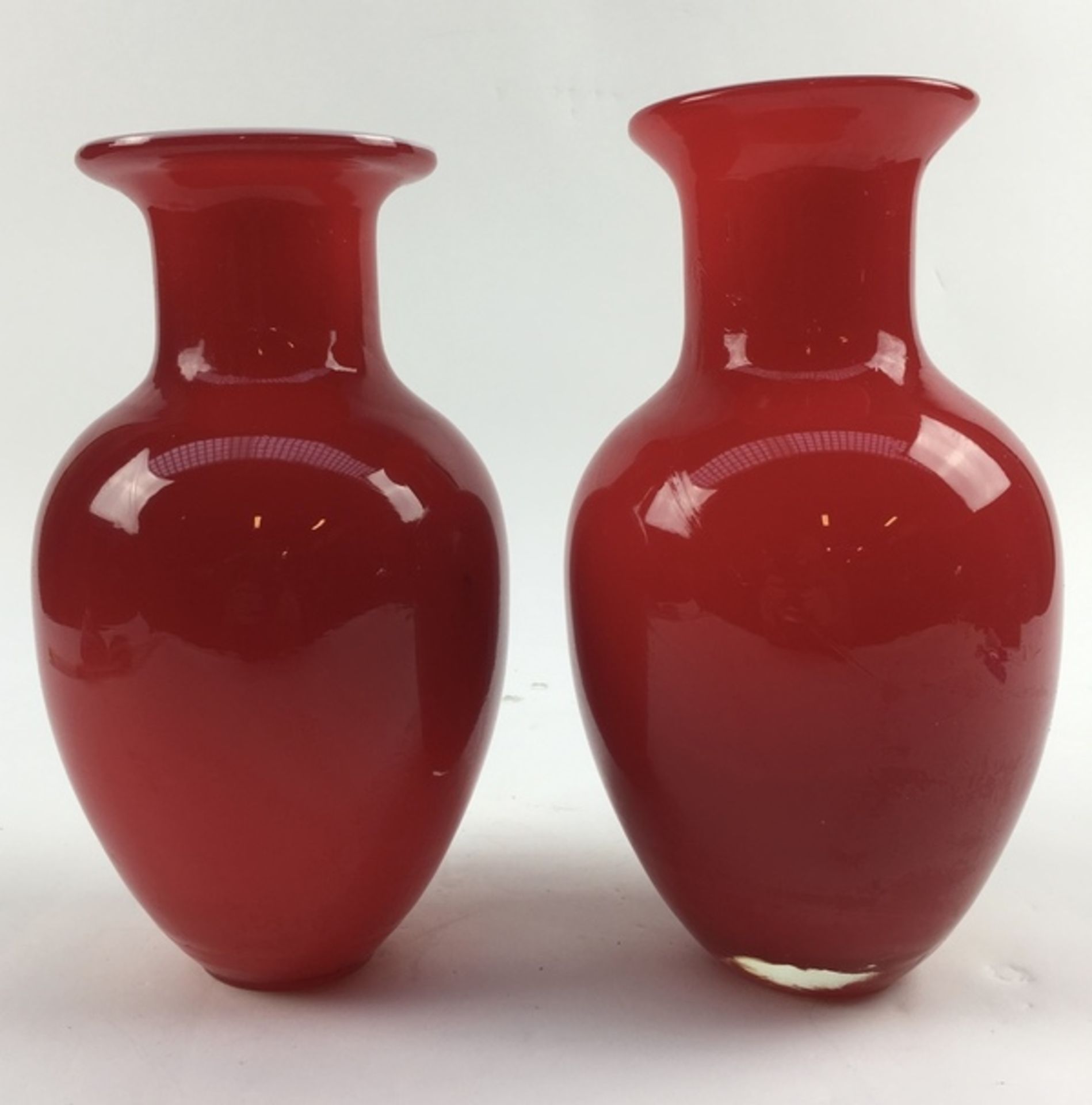 (Design) Stel glazen vazen. eind 20e eeuw.Stel glazen vazen. eind 20e eeuw. Conditie: Goede - Bild 3 aus 3