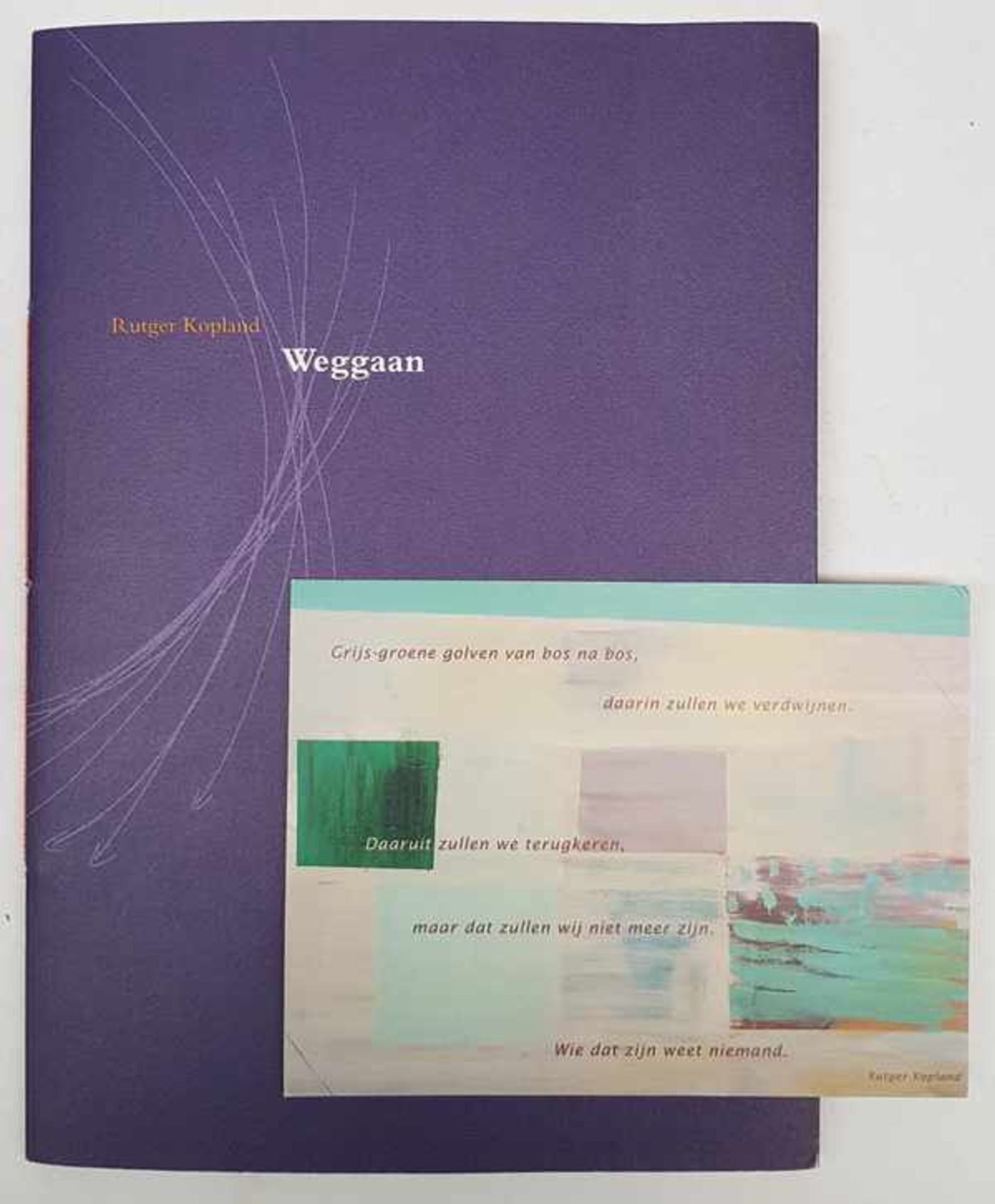 (Boeken) (Literatuur) Rutger Kopland (1934-2012) - Weggaan (2002) + Handgeschreven - Image 4 of 7