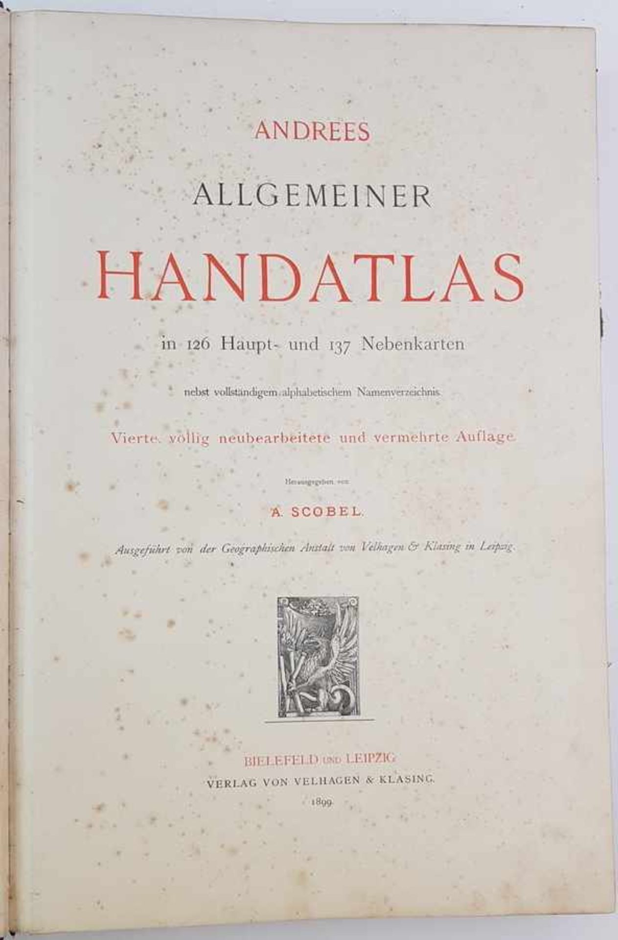 (Boeken) (Atlassen) Andrees Allgemeiner Handatlas (1899)A. Scobel (uitg). - Andrees Allgemeiner - Bild 3 aus 11