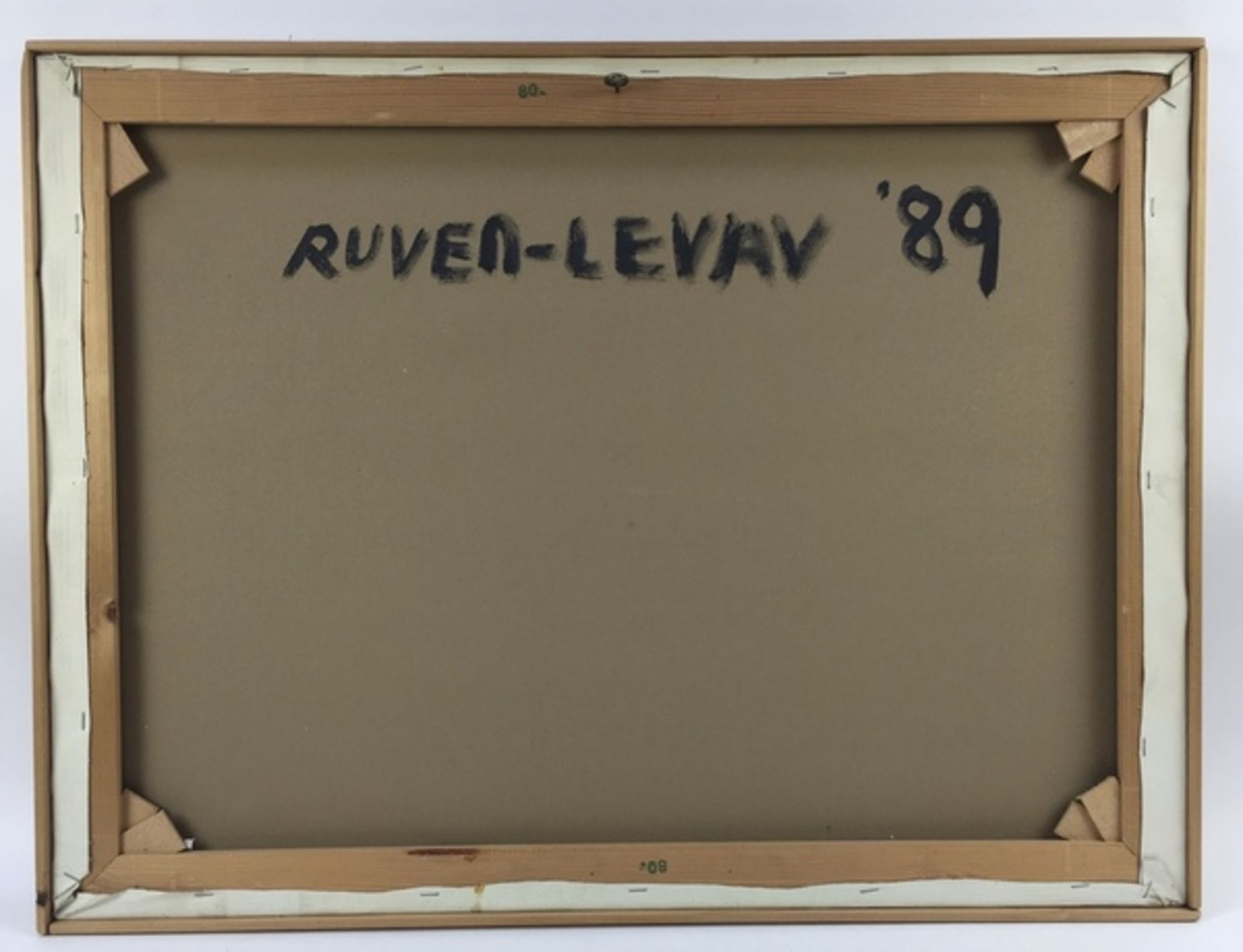 (Kunst) Schilderij, gesigneerd Ruven Levav '89.Schilderij, gesigneerd Ruven Levav '89. Conditie: - Bild 4 aus 5