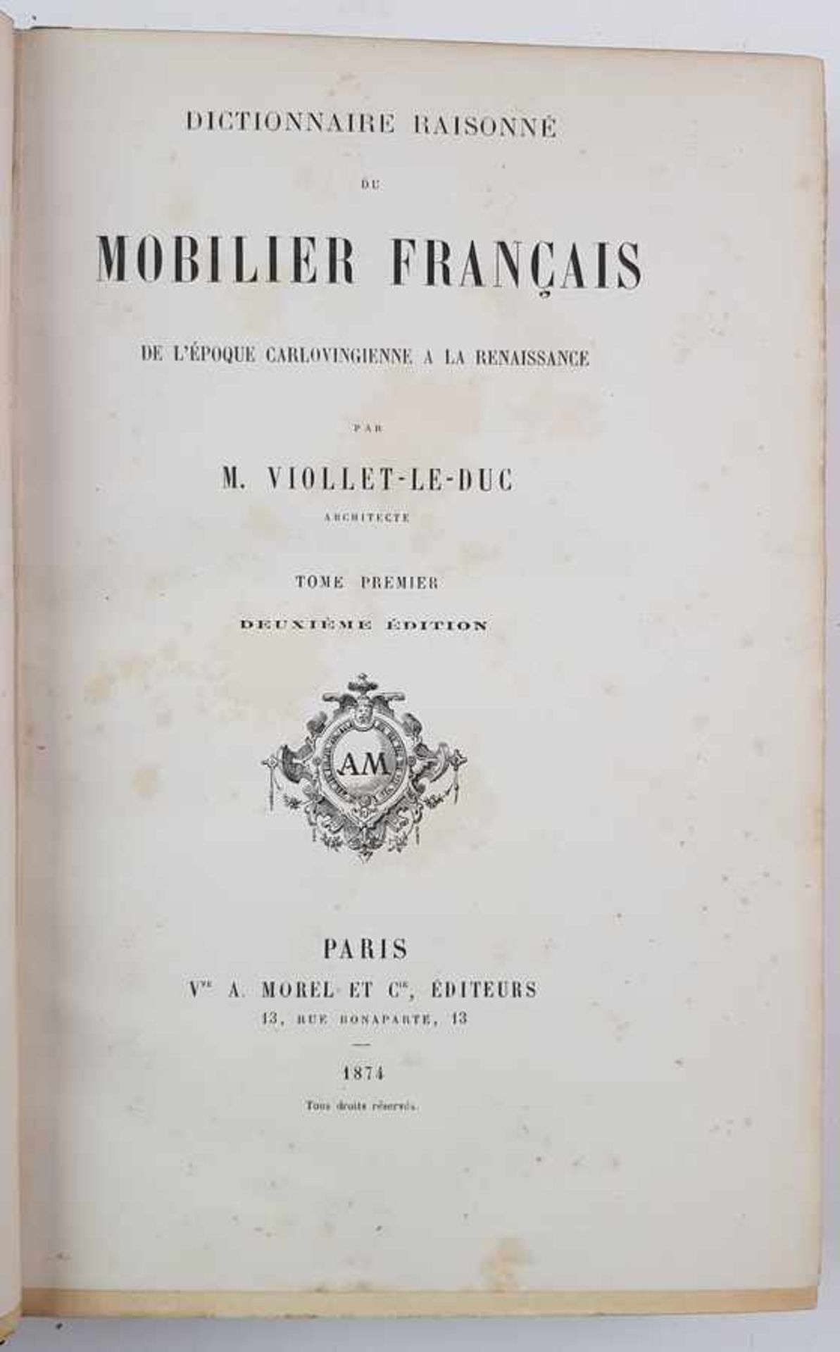 (Boeken) (Geschiedenis) M. Viollet-Le-Duc - Dictionnaire Raisonne du Mobilier FrancaisM. Viollet- - Bild 13 aus 17