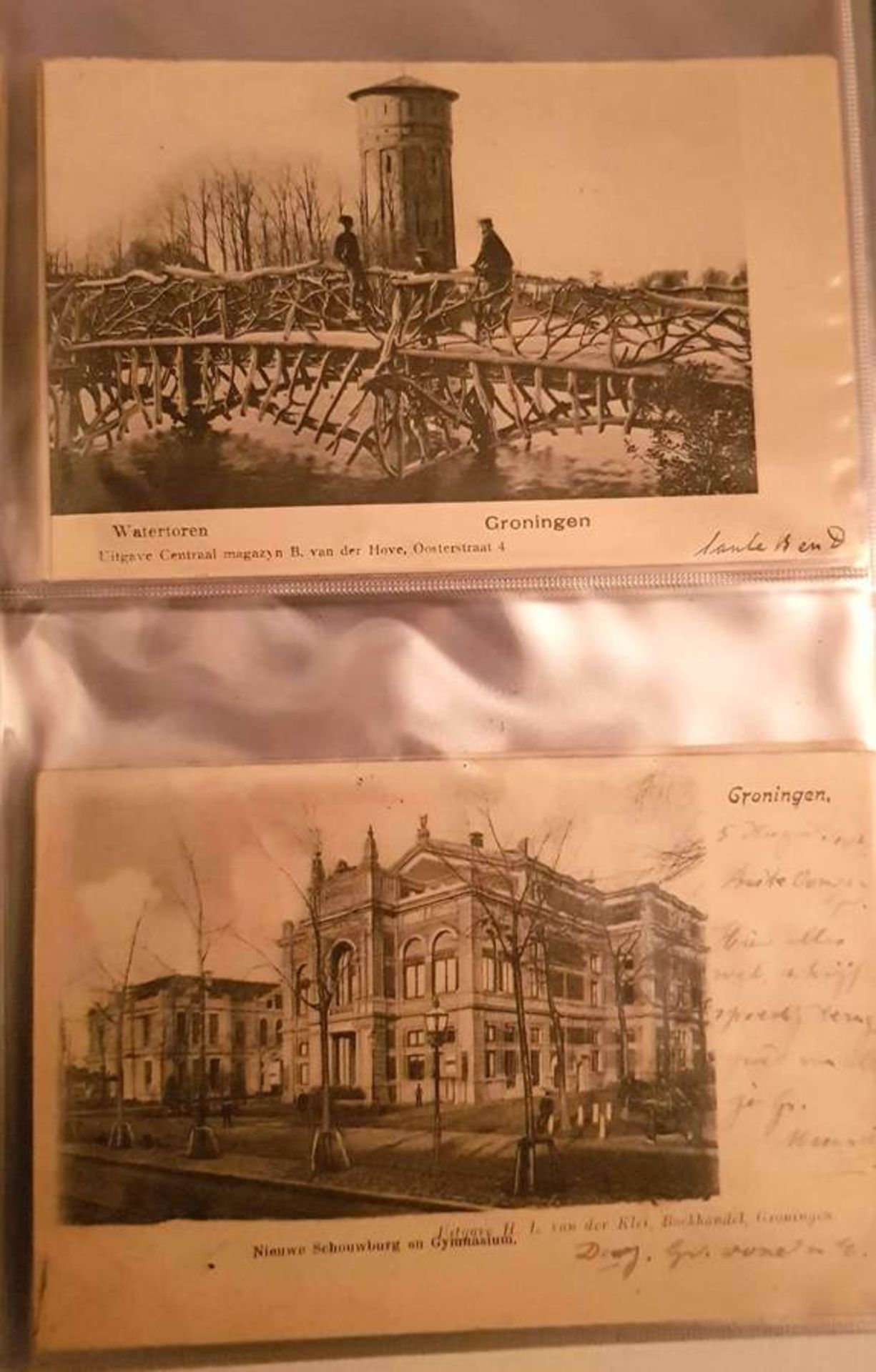 (Curiosa) AnsichtkaartenLot anischtkaarten mbt de stad Groningen Periode 1900-1920. In - Bild 4 aus 9