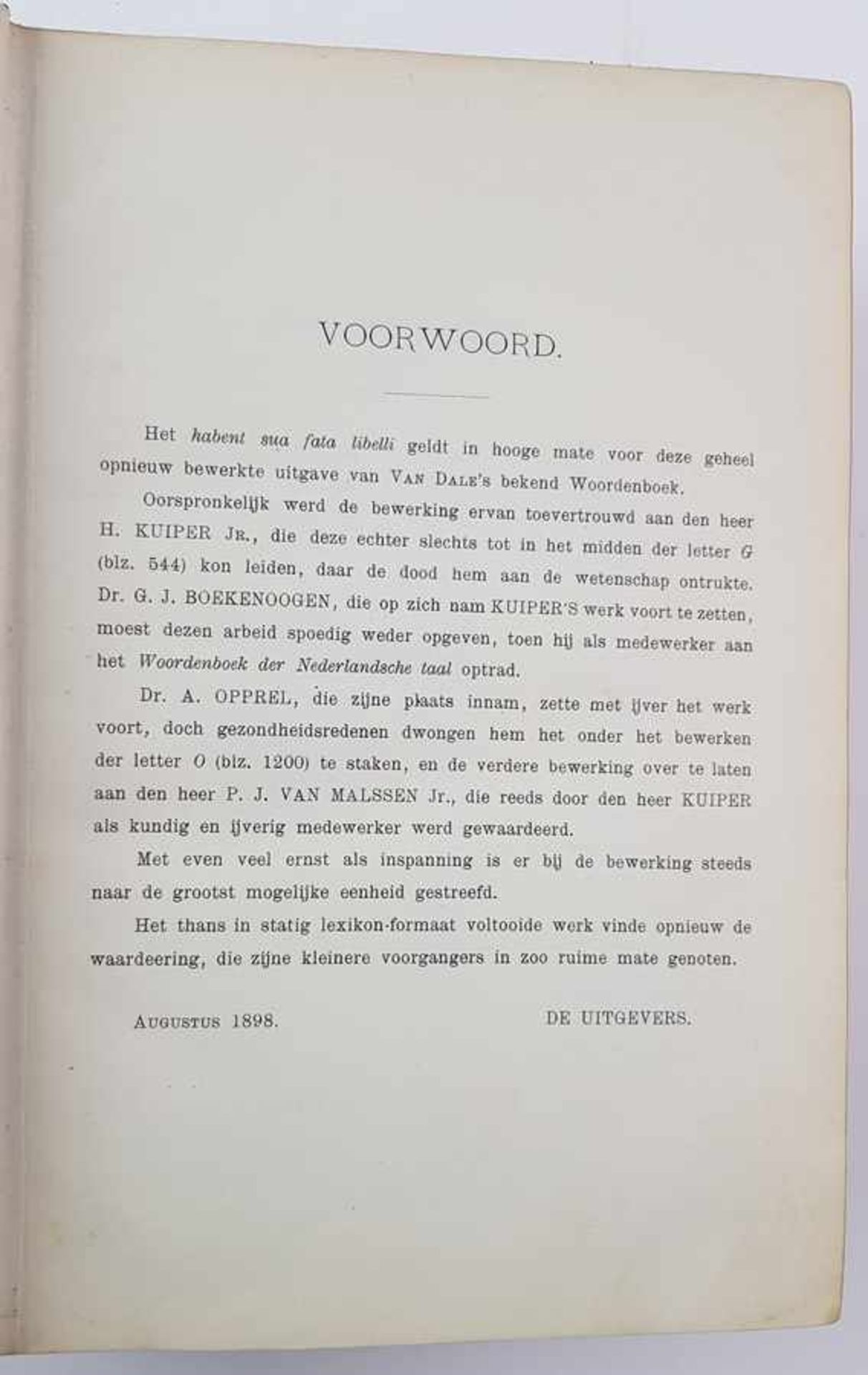 (Woordenboeken) Van Dale's Groot Woordenboek der Nederlandsche Taal (4e uitgave).H. Kuiper Jr. e. - Bild 3 aus 12