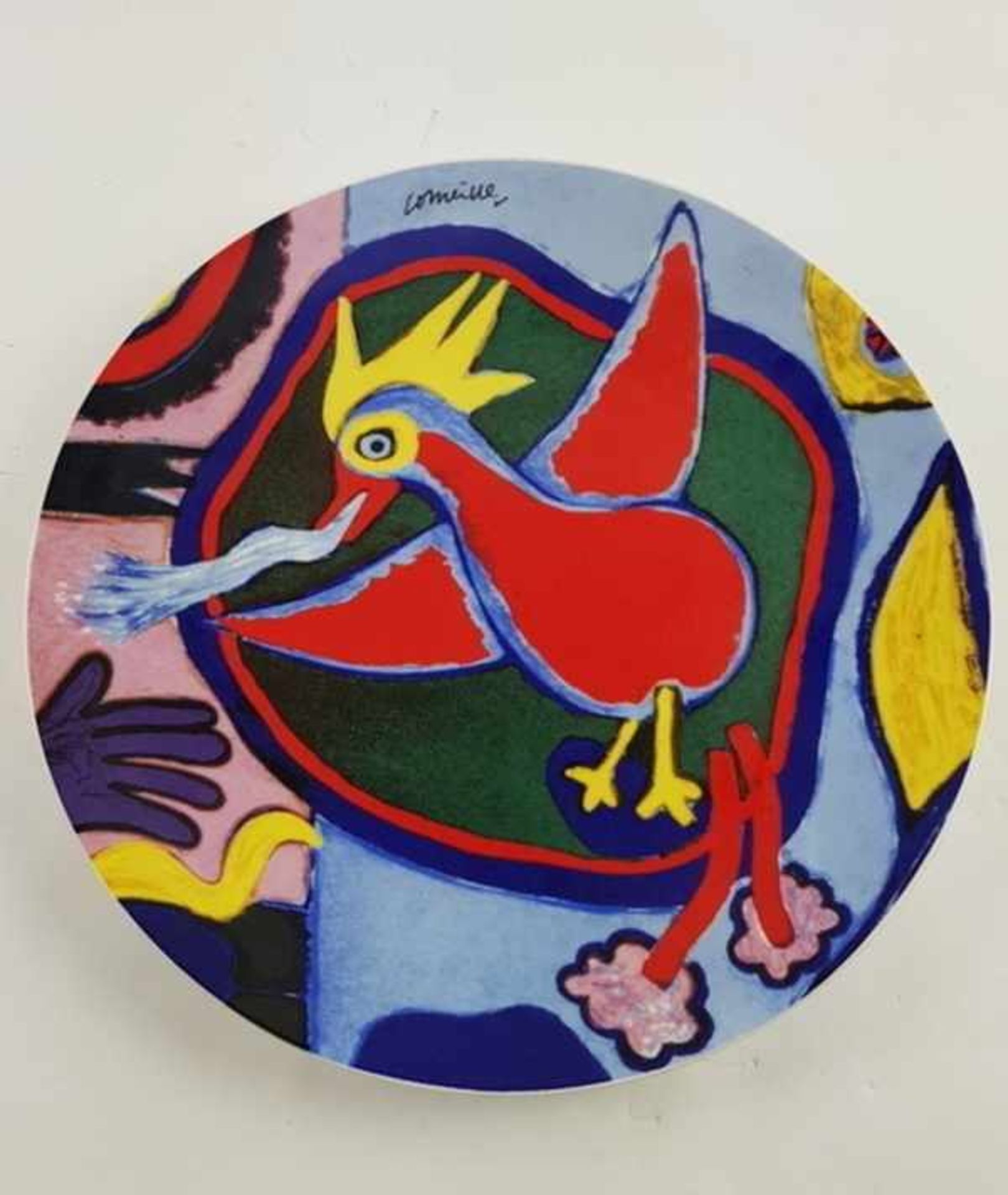 (Design) Porseleinen bord ''Vuurvogel'' van Corneille, 21e eeuwPorseleinen bord ''Vuurvogel'' van