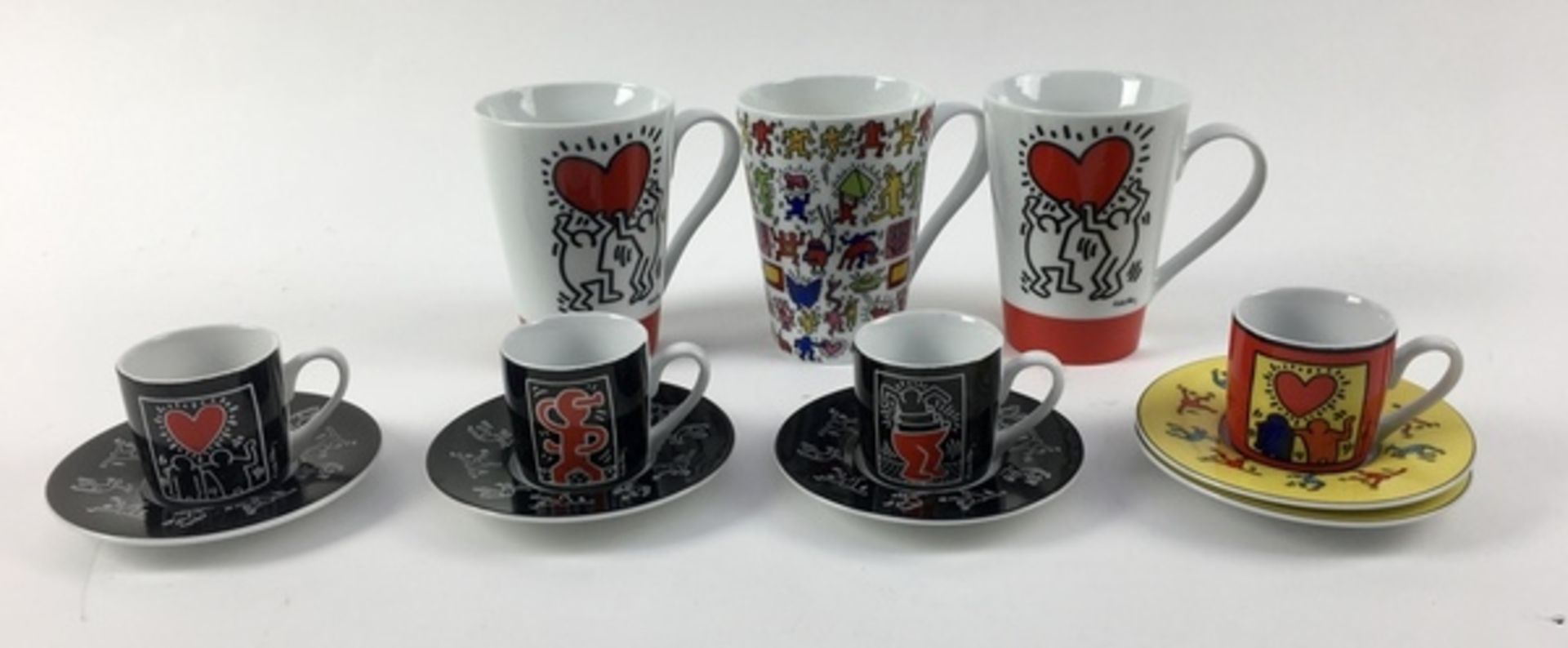 (Design) Porselein, lot divers (12 x) serviesgoed ontwerp Keith Haring. 20e eeuw.porselein, lot - Bild 9 aus 9