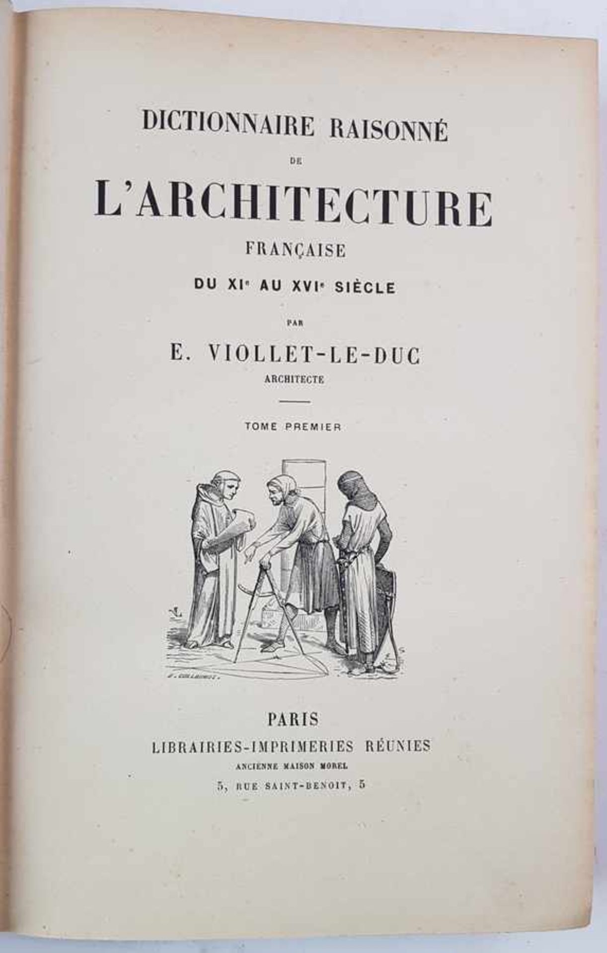 (Boeken) (Kunst) E. Viollet-Le-Duc - Dictionnaire Raisonne de L' Architecture Francaise E. Viollet- - Bild 10 aus 14
