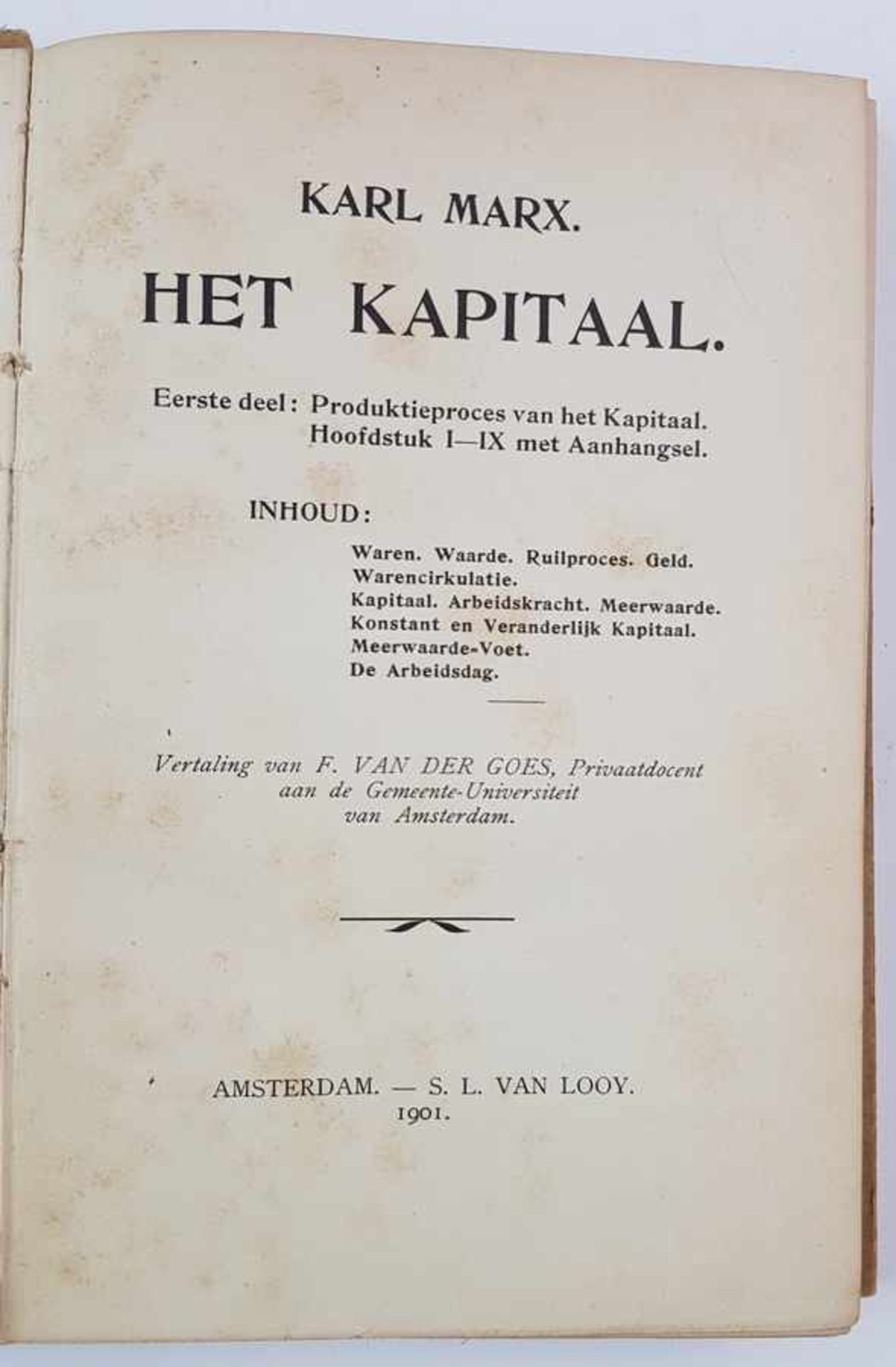 (Boeken) (Socialisme) Karl Marx - Het Kapitaal (1e Nederlandse druk).Karl Marx - Het Kapitaal. - Bild 9 aus 14