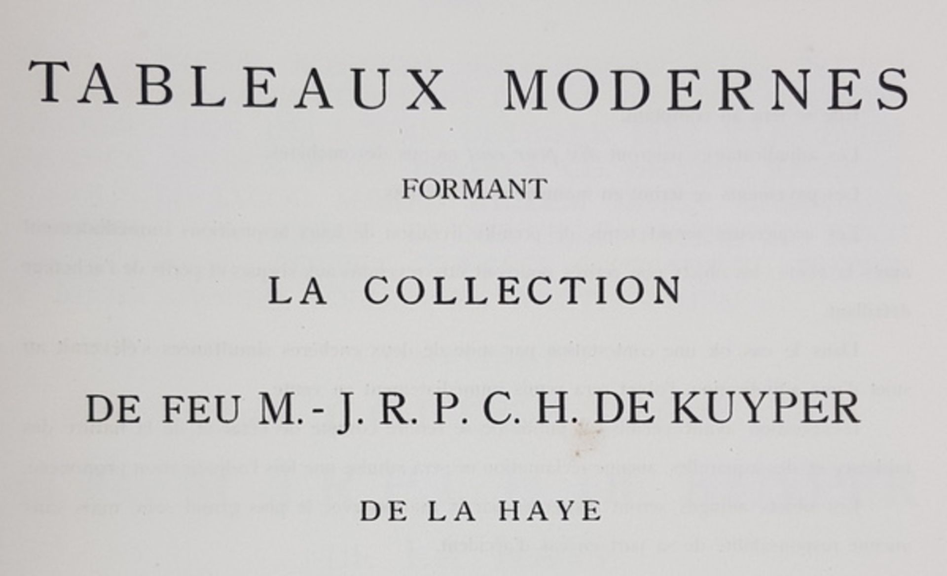 (Boeken) (Kunst) Collection J. R. P. C. H. de Kuyper de La Haye (1911)Collection J. R. P. C. H. - Image 16 of 19