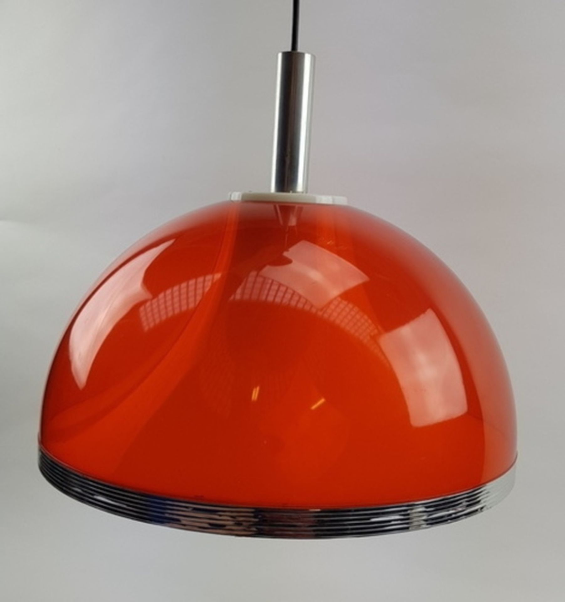 (Design) Hanglamp met oranje plastic kap, ca. 1970Hanglamp met oranje plastic kap, ca. 1970 - Bild 4 aus 5