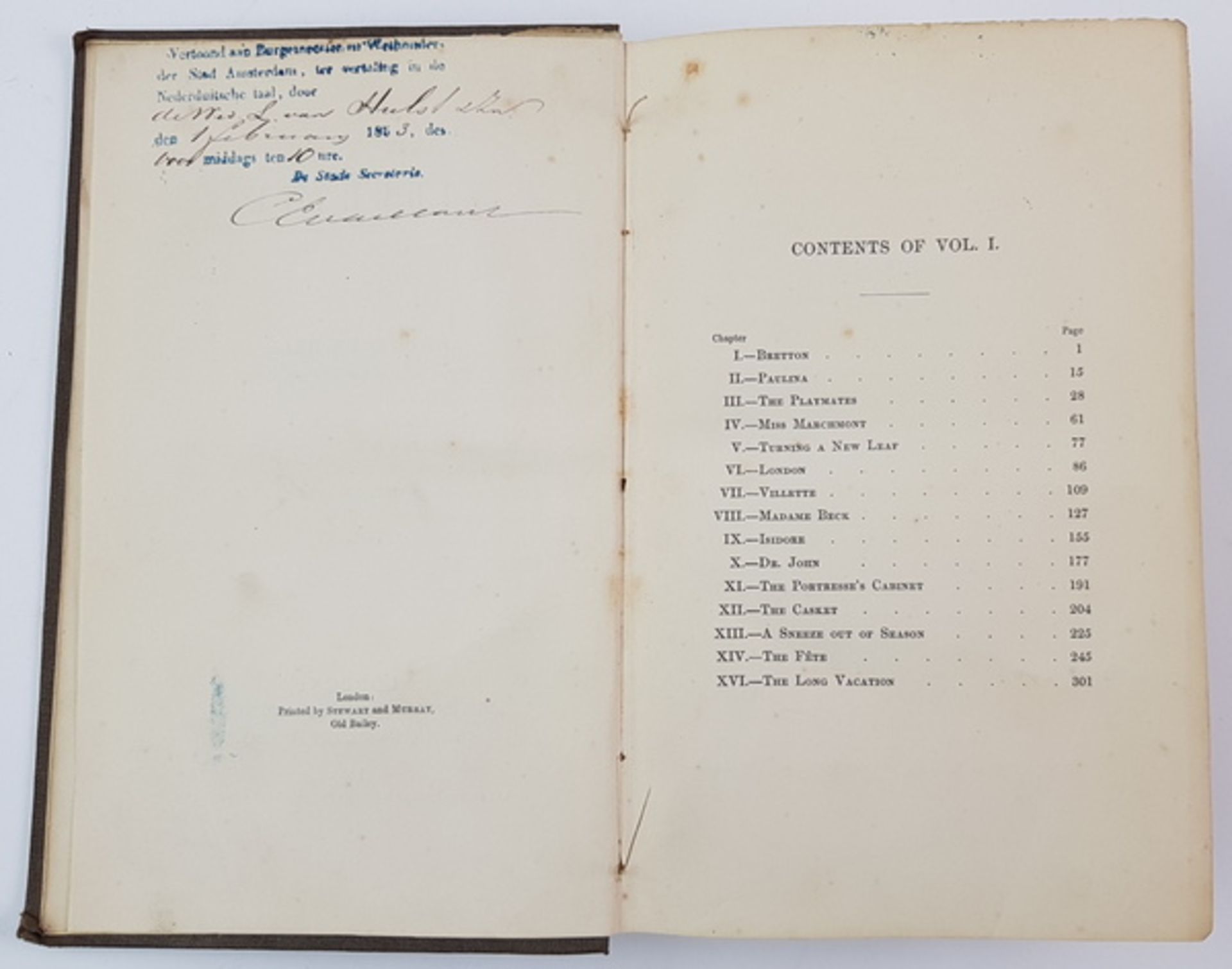 (Boeken) (Literatuur) Currer Bell (pseud. Charlotte Brontë) - Villette (1e druk, 1853)Currer Bell ( - Bild 2 aus 15