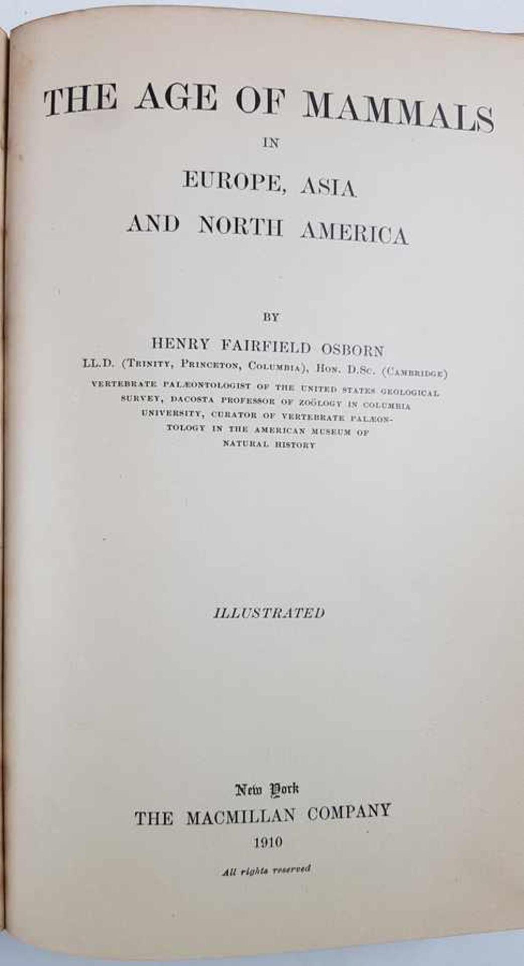 (Boeken) (Wetenschap) Henry Fairfield Osborn - The Age of Mammals, 1910Henry Fairfield Osborn - - Bild 4 aus 8