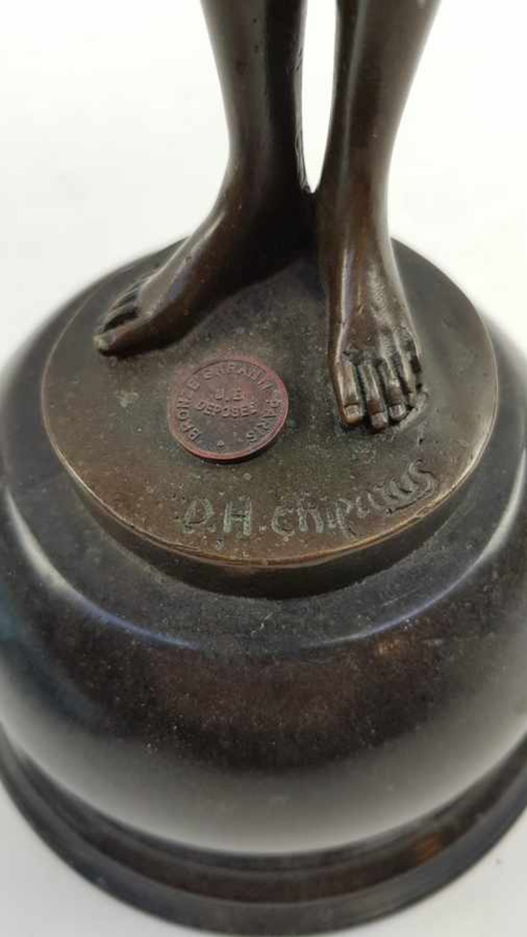 (Kunst) Bronzen danseres, gesigneerd D.H. Chiparus, eind 20e eeuwDanseres brons, gemaakt door - Bild 10 aus 11