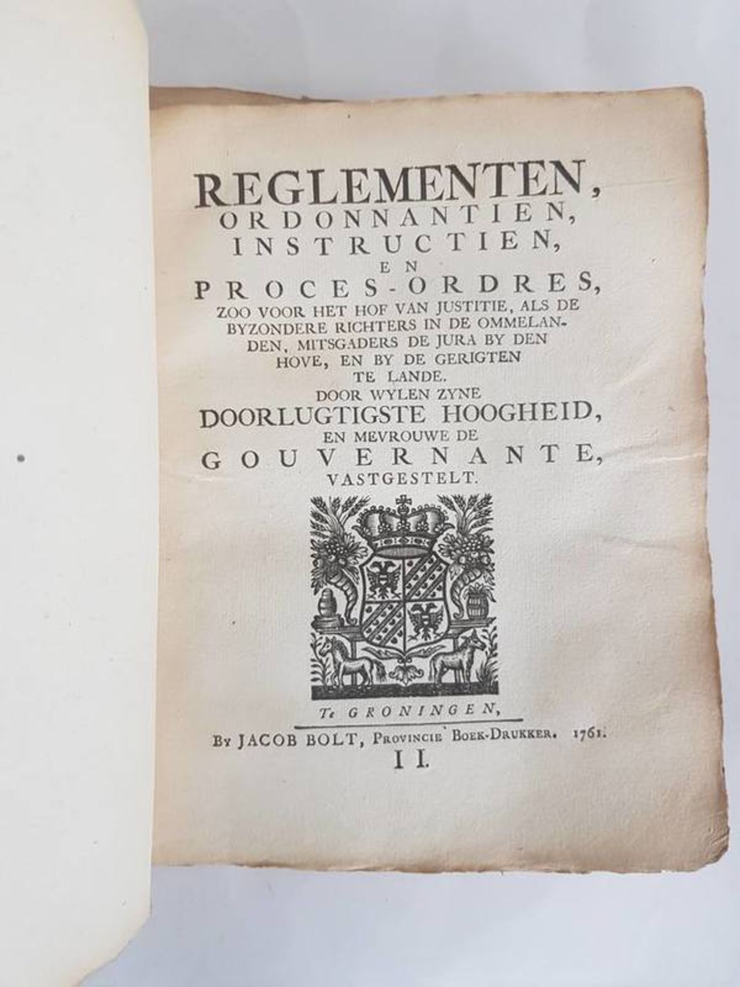 (Boeken) (Boeken) Verzameling van reglementen, instructien en dispositienGestatueert door zijne - Bild 6 aus 6