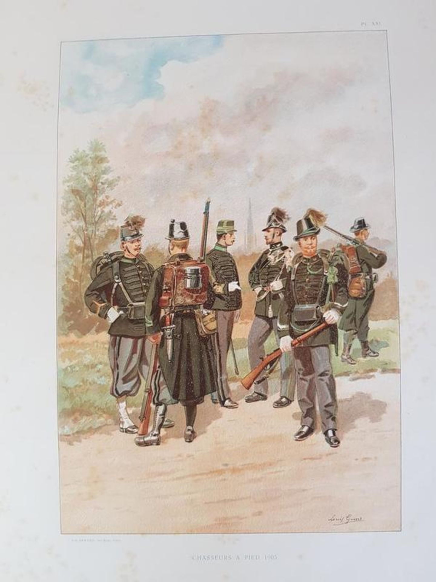 (Boeken) (Boeken) La Garde CiviqueEt ses origines, Map met prenten van soldaten te paard. (Map besch - Bild 2 aus 4