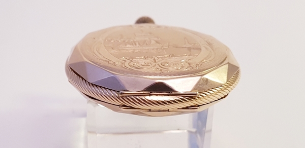 (Goud) Gouden zakhorloge, Remontoir 10 rubis + gouden ketting. Zwitserland 1911.Gouden zakhorloge, - Image 37 of 37