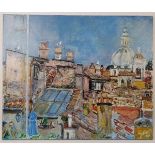 (Kunst) Schilderij "Good morning Rome", olieverf op doek, gesigneerd J. de BotJoan de Bot (1948)