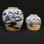 (Aziatica) Porseleinen gemberpotten met landschapsdecoratie, China, 19e eeuwPorseleinen gemberpotten