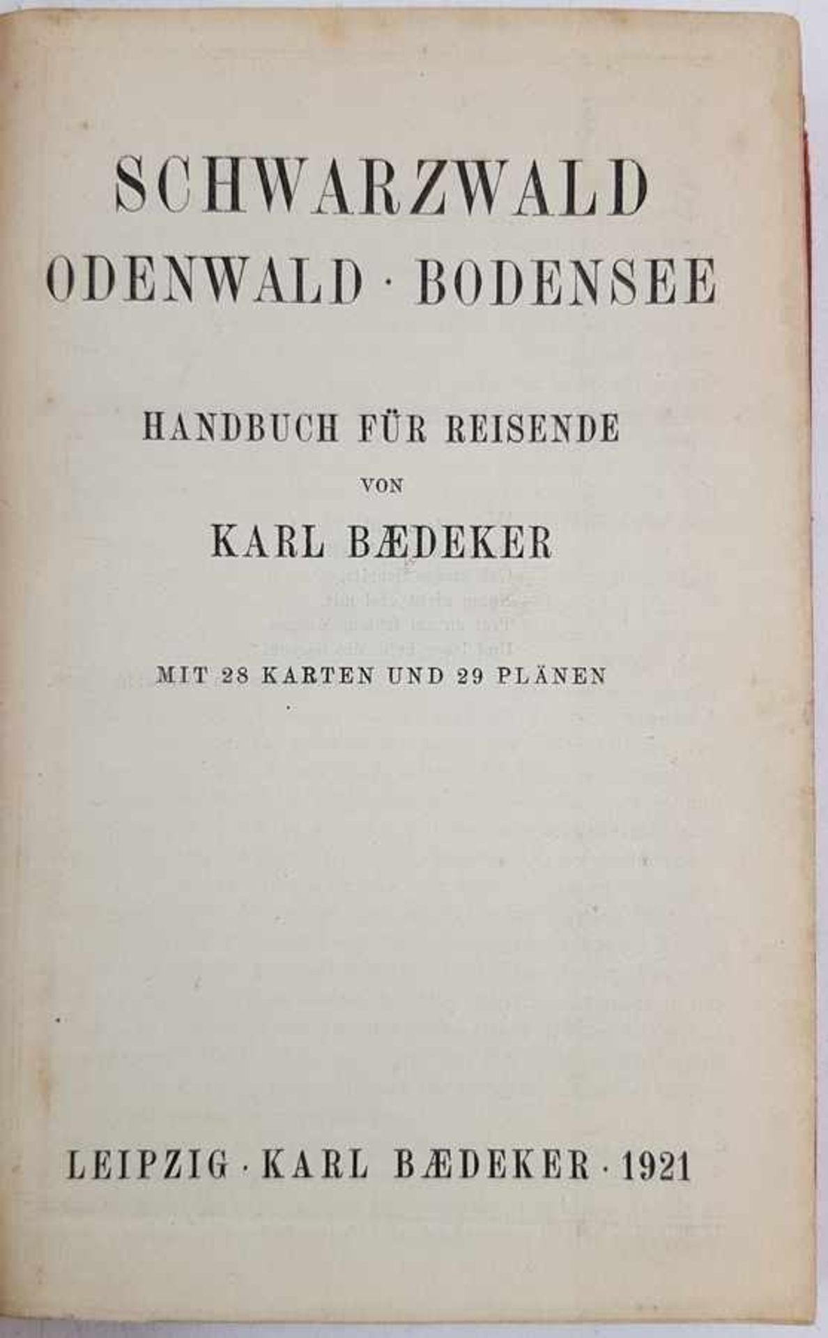 (Boeken) (Reisgidsen) een lot BaedekerKarl Baedeker - Schwarzwald, Odenwald, Bodensee. Handbuch - Bild 8 aus 9