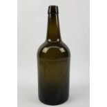 (Curiosa) Glas, Wijnfles gevonden in de Suriname rivier, eind 19 eeuwGlas, Wijnfles gevonden in de