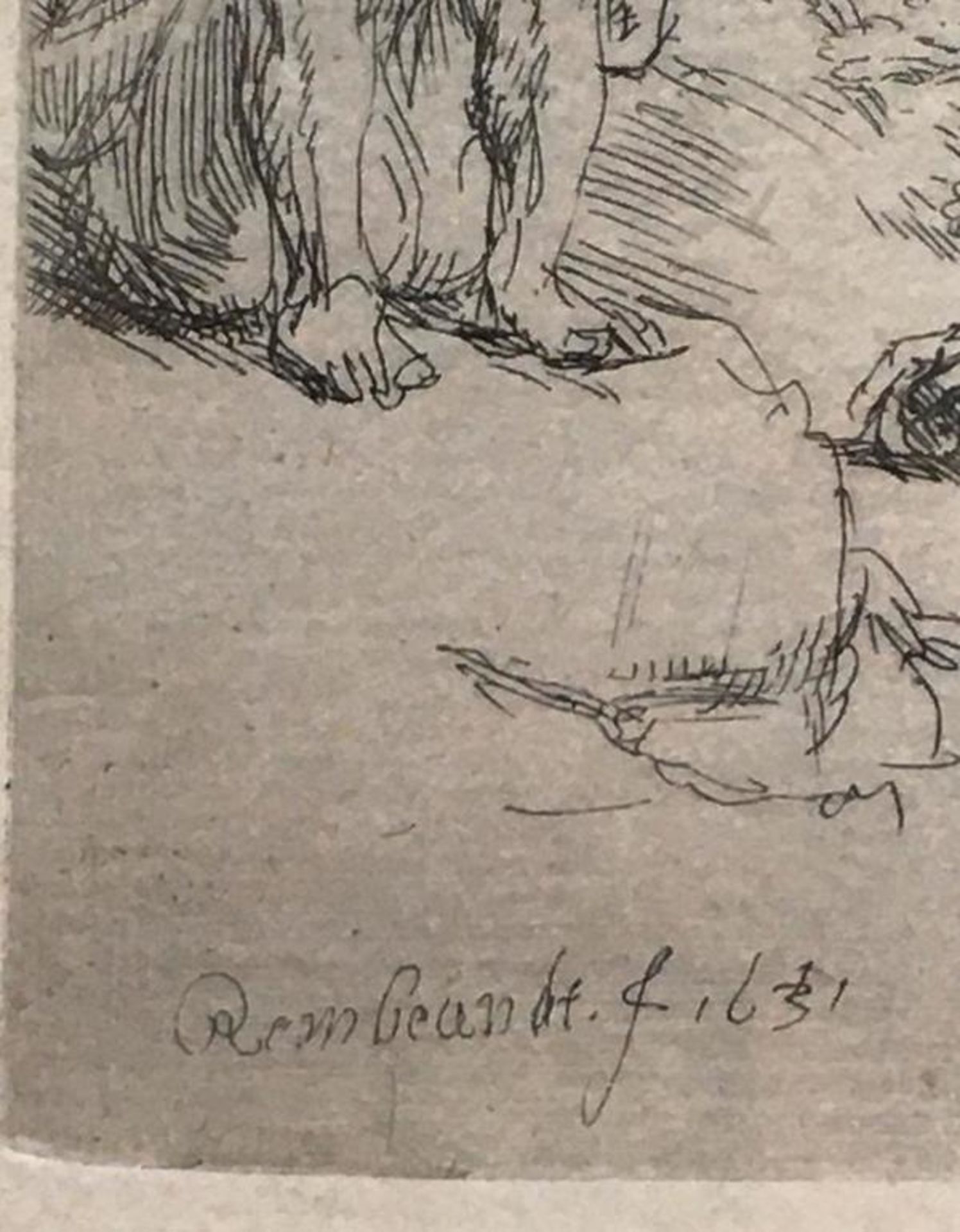 (Kunst) Ets Rembrandt ‰ÛÏDe Baders‰Û, postume afdrukEts van Rembrandt ‰ÛÏ De Baders‰Û, een - Bild 2 aus 10
