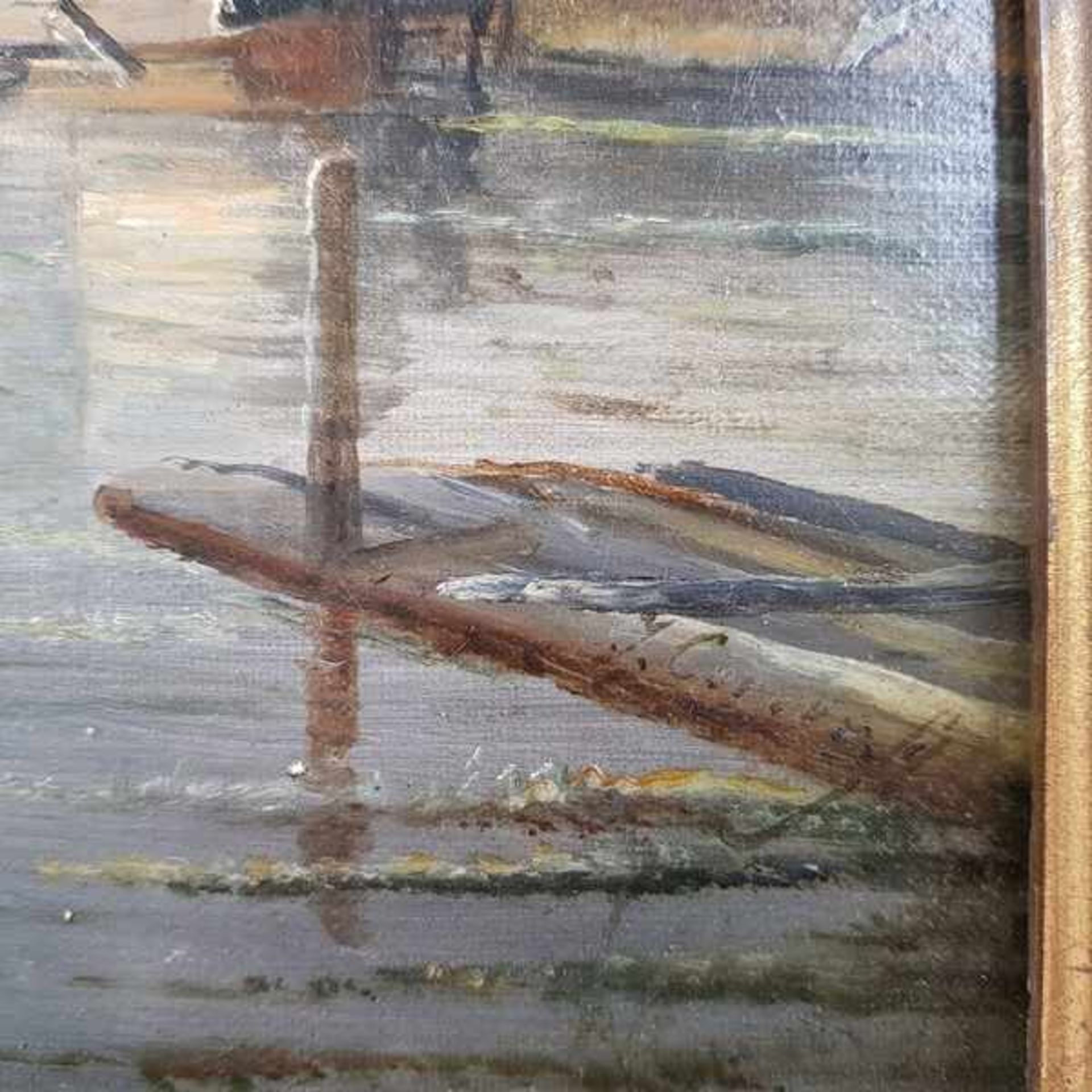 (Kunst) Schilderij, olieverf op doek, Oud Hollands Landschap, J. Corver, 19e eeuwSchilderij, - Bild 4 aus 6