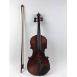 (Antiek) Houten viool, gemerkt Conservatory Violin- Straduari, ca. 1900Viool waarschijnlijk