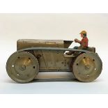 (Antiek) Blikken Triang Tractor met rubber banden, uitvoering L.B.Ltd, Londen / Engeland ca.
