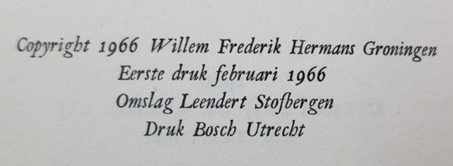 (Boeken) (Literatuur) W. F. Hermans - Nooit meer slapen (1e druk, 1966)W. F. Hermans - Nooit meer - Bild 9 aus 9