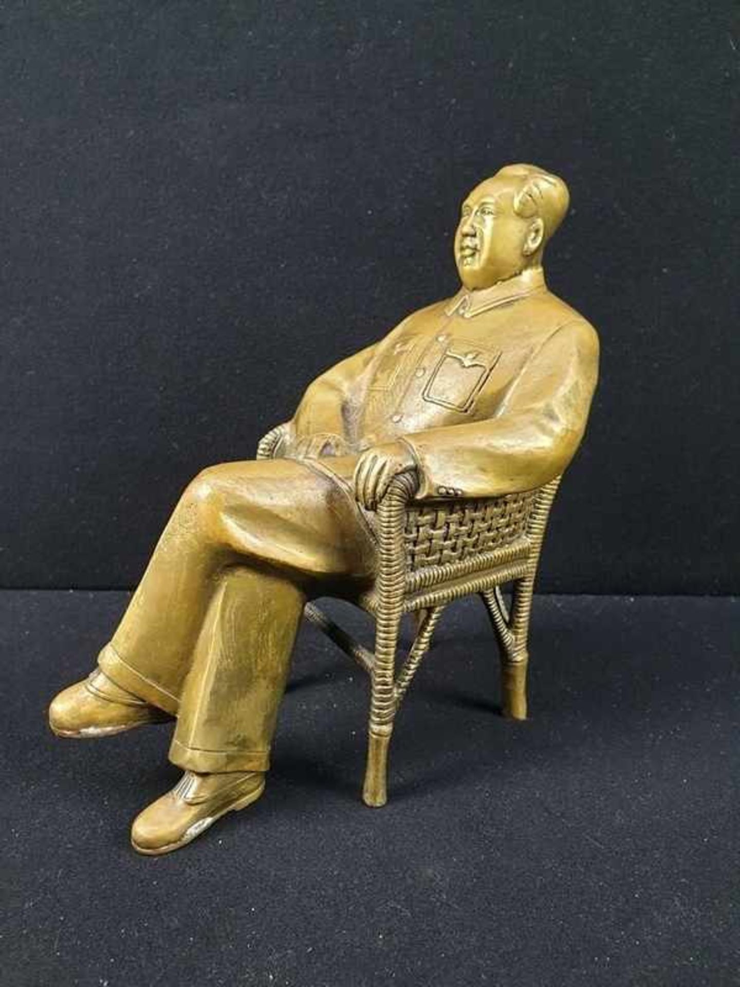 (Aziatica) Bronzen beeld MAO, China , tweede helft 20e eeuw, gedateerd 1966Bronzen beeld MAO, - Bild 3 aus 9
