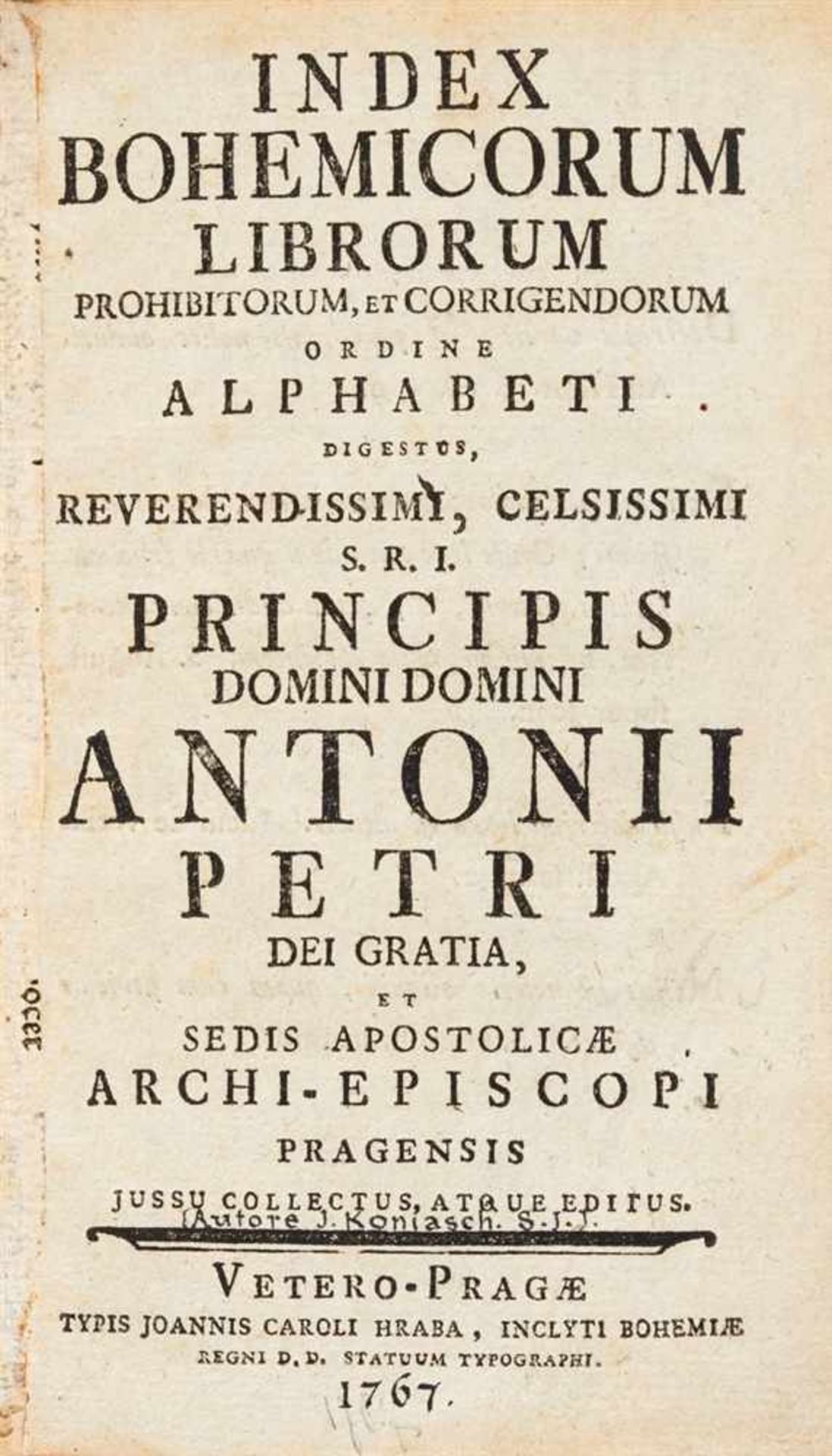 [Koniáš, Antonín]: Index Bohemicorum librorum prohibitorum, et corrigendorum ordine alphabeti - Bild 2 aus 2