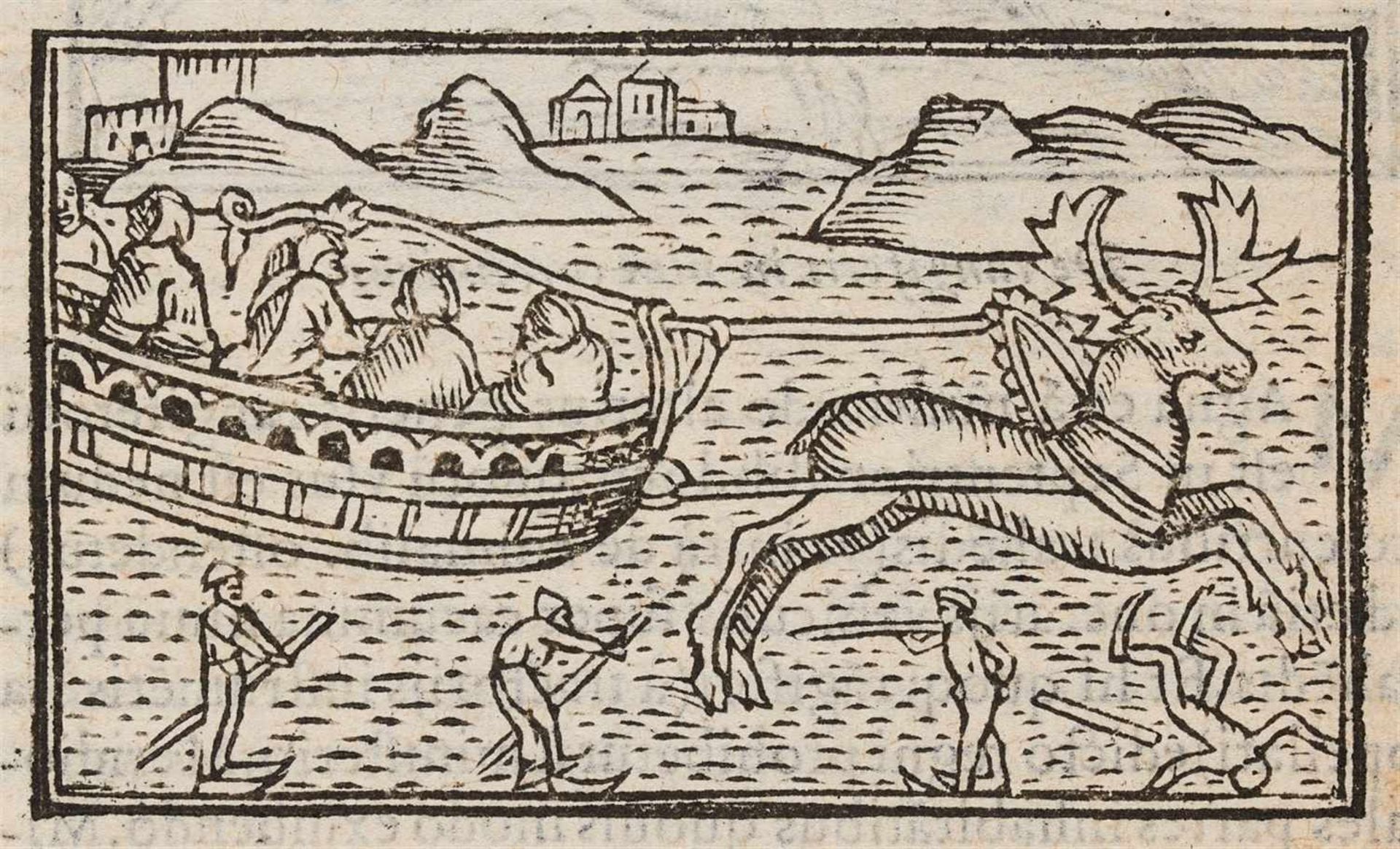 Magnus, Olaus: Historia de gentibus septentrionalibus. Antwerpen: Plantin 1558. 15,3 x 9,4 cm. Mit - Bild 2 aus 4